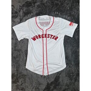 WORCESTER WOOSOX BOSTON RED SOX KRISTIAN CAMBPELL SIZE M SGA BUTTON PROMO JERSEY
